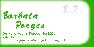 borbala porges business card
